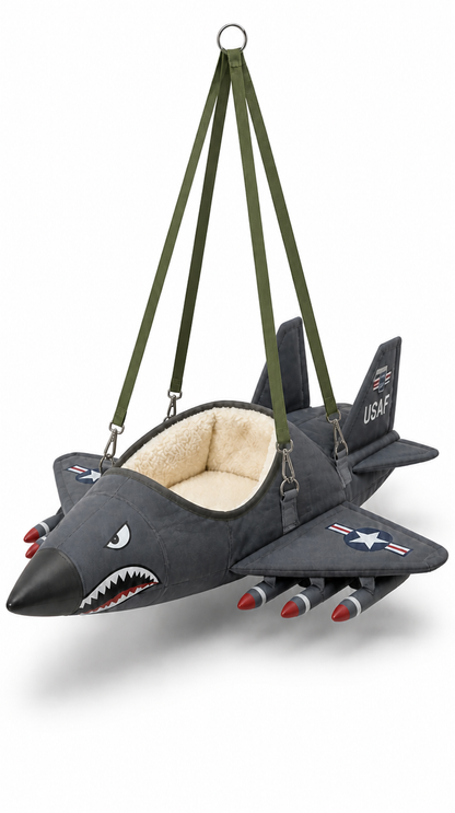 Purrjet Fighter jet cat bed